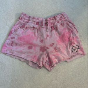 Tie-dye justice pink summer shorts